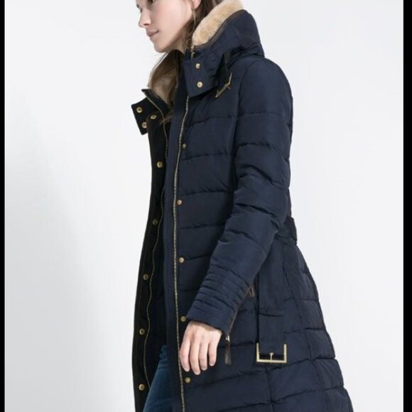 Zara Semi-Long Puffer Anorak - Picture 1 of 9